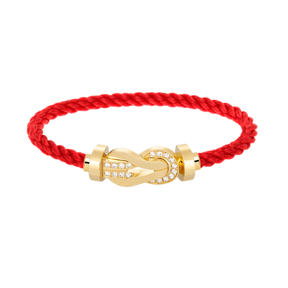 [Spark]CHANCE LARGE 8 FIGURE BUCKLE HALF DIAMOND BRACELET GOLD