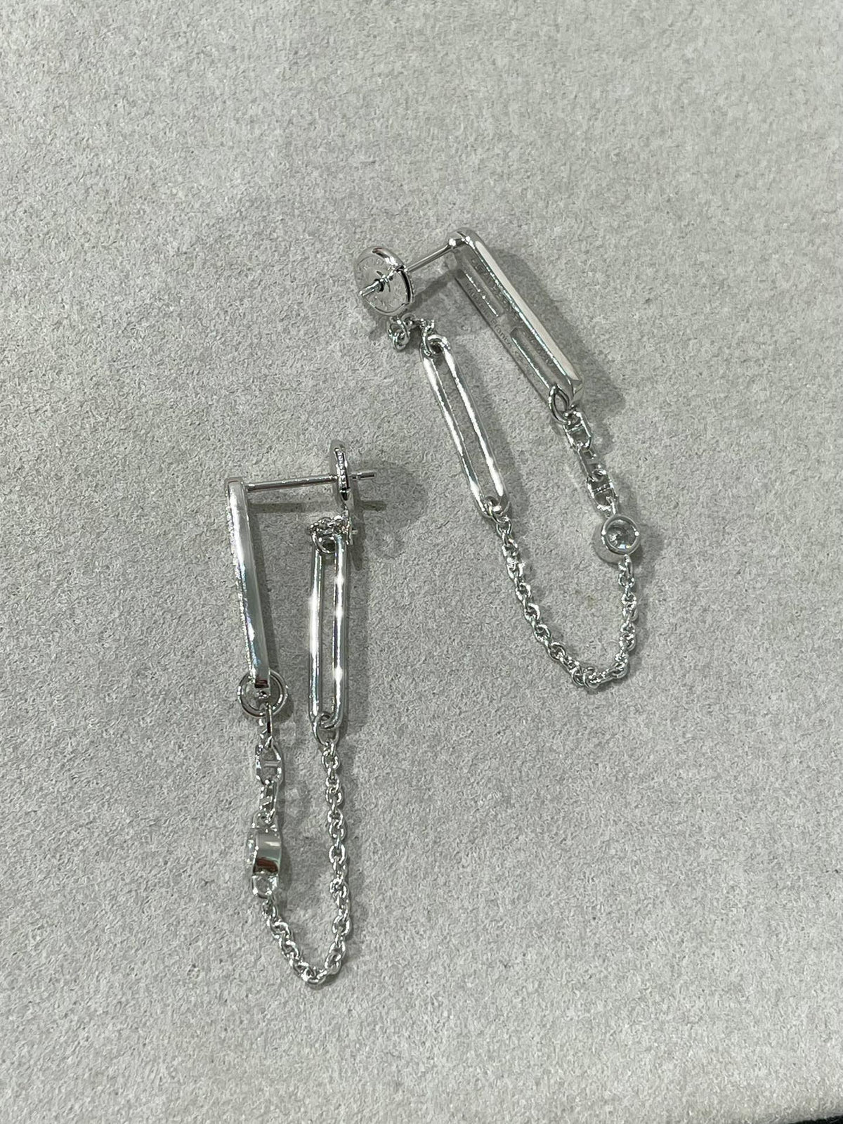 [Spark]CHAINE CHAOS DIAMOND DROP EARRINGS