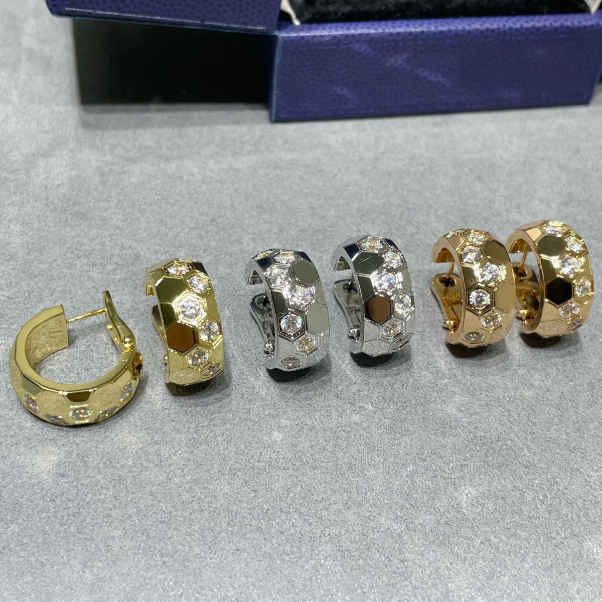 [Spark]BEE LOVE DIAMOND HOOP EARRINGS