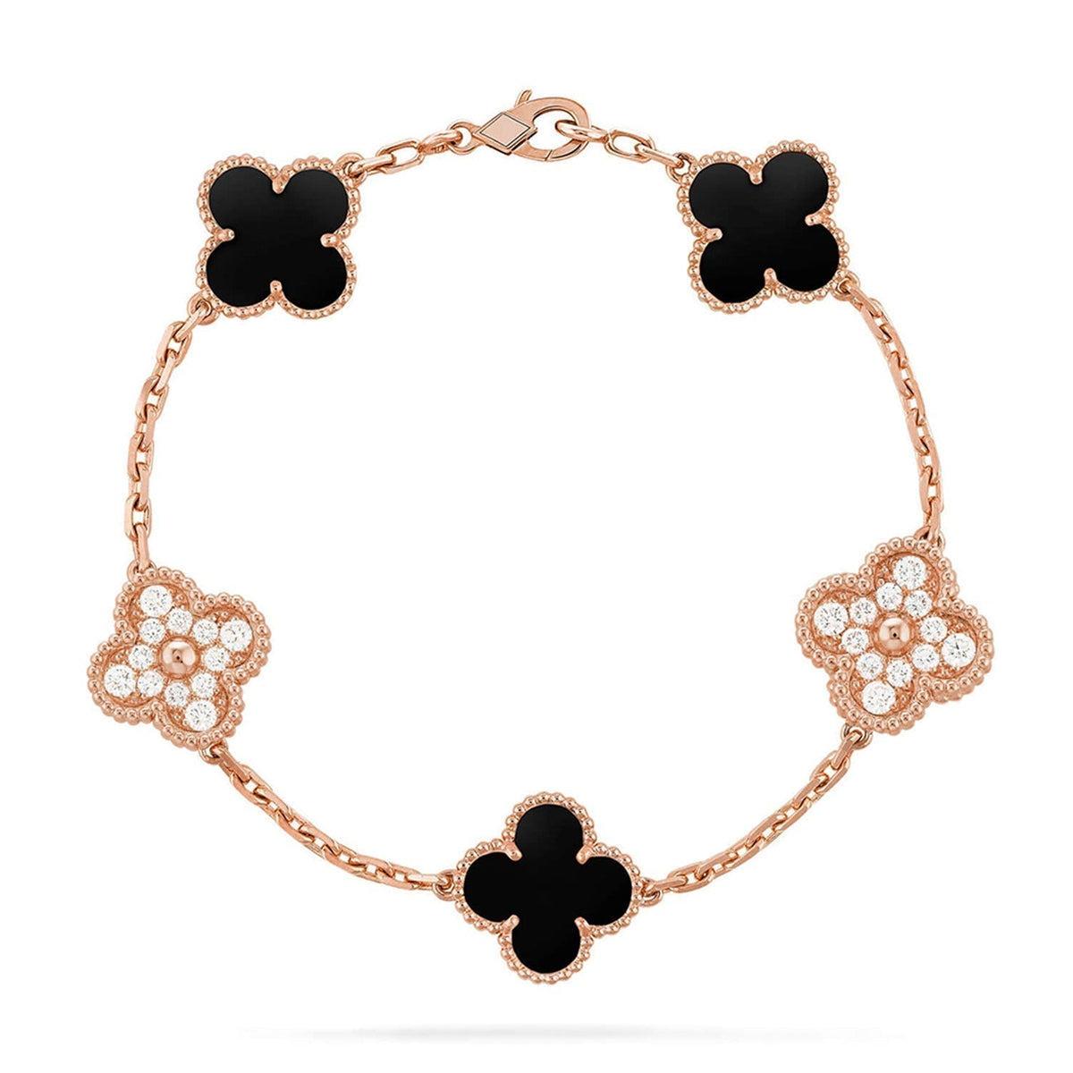[Spark] CLOVER 5 MOTIF ONYXS BRACELET COLLECTION