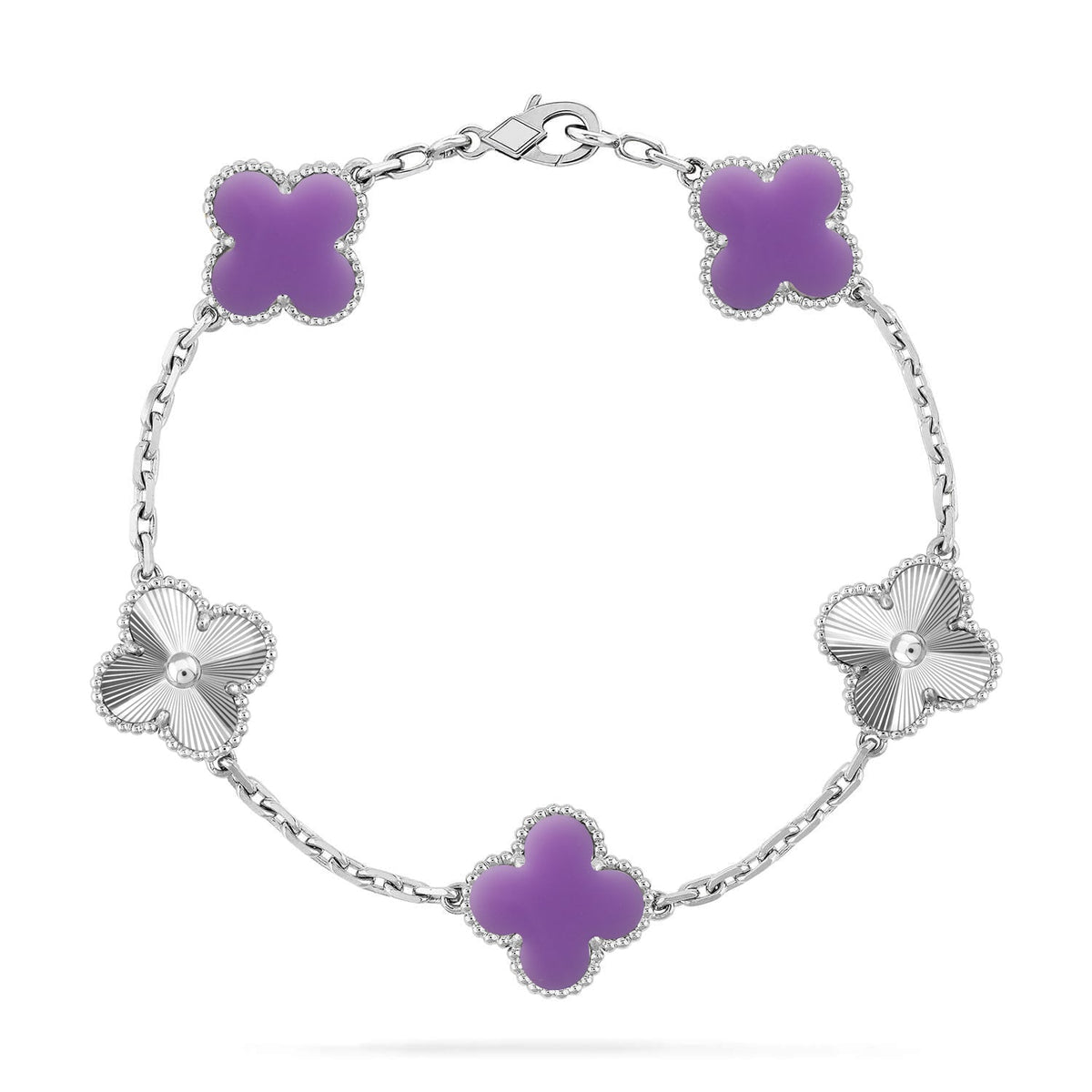[Spark]CLOVER 5 MOTIF LIGHT PURPLE BRACELET COLLECTION