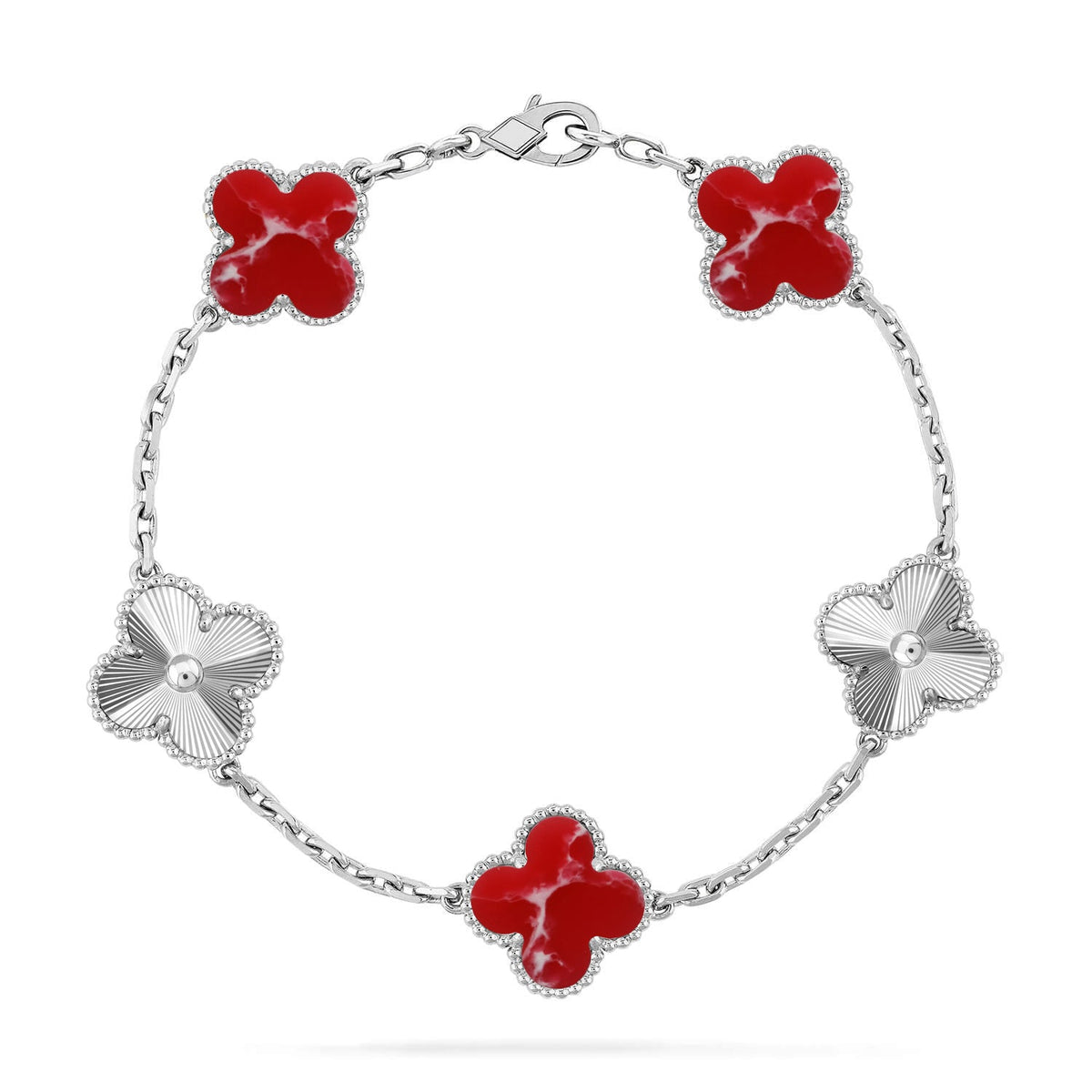 [Spark]CLOVER 5 MOTIF RED PATTERN BRACELET COLLECTION