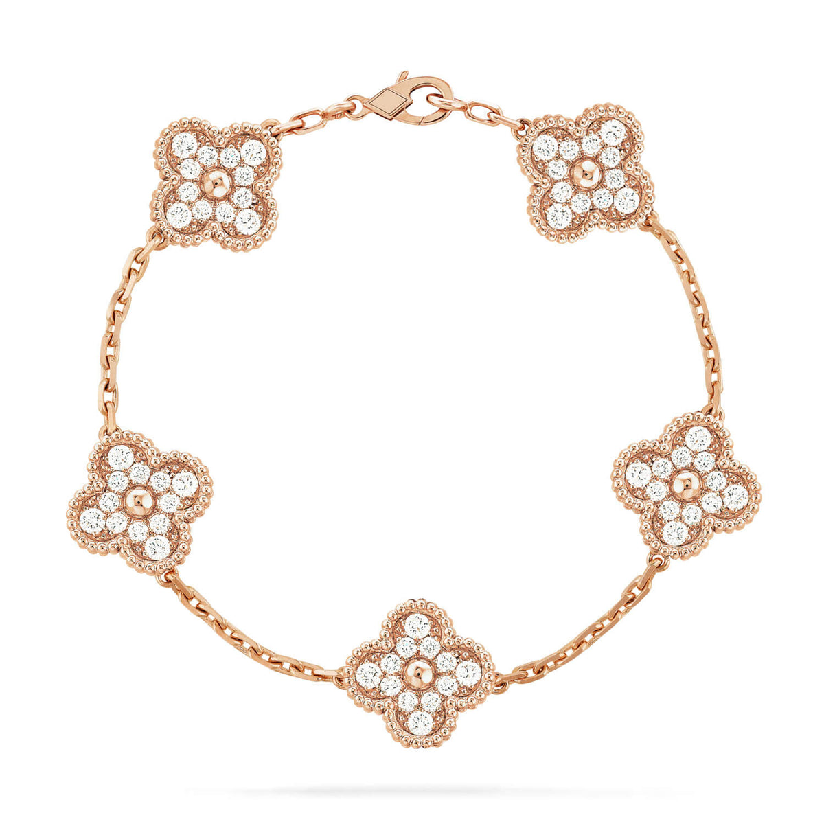 [Spark] CLOVER 5 MOTIF FULL DIAMOND BRACELET COLLECTION