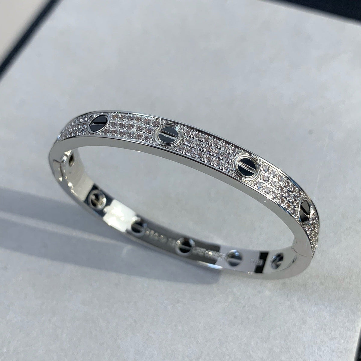 [Spark]LOVE BRACELET 6.1MM DIAMOND-PAVED CERAMIC