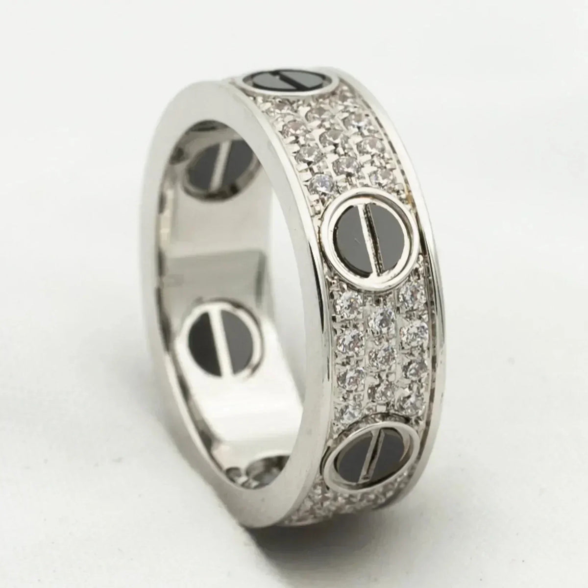 [Spark]LOVE RING 5.5MM DIAMONDS PAVED CERAMIC