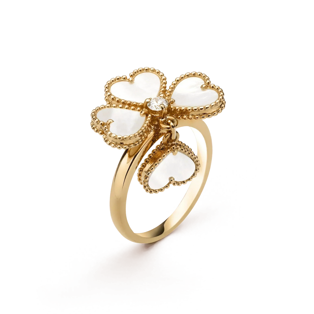 [Spark]SWEET CLOVER WHITE MOP RING