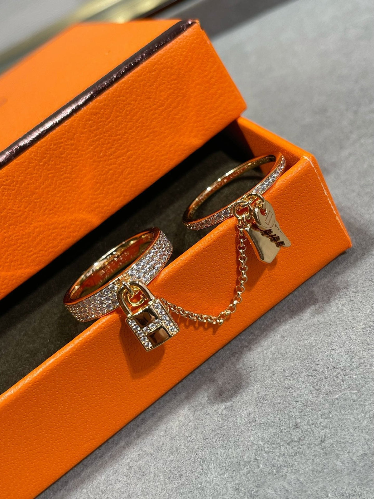 [Spark]HM KELLY CLOCHETTE DOUBLE RING IN  WITH DIAMONDS