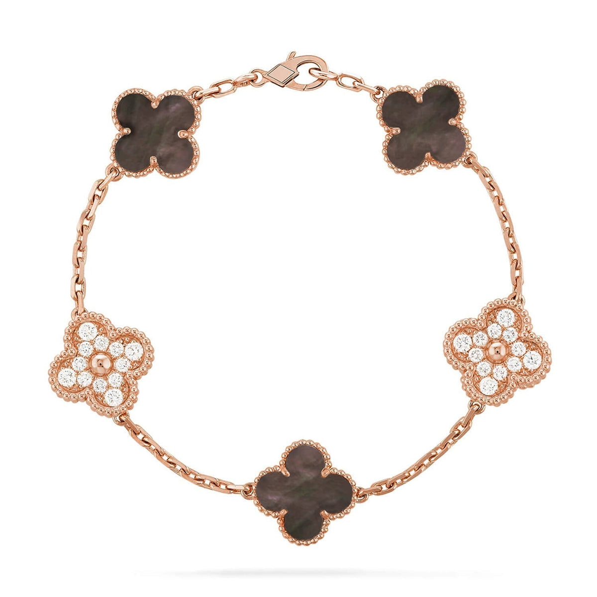 [Spark] CLOVER 5 MOTIF GRAY MOP BRACELET COLLECTION