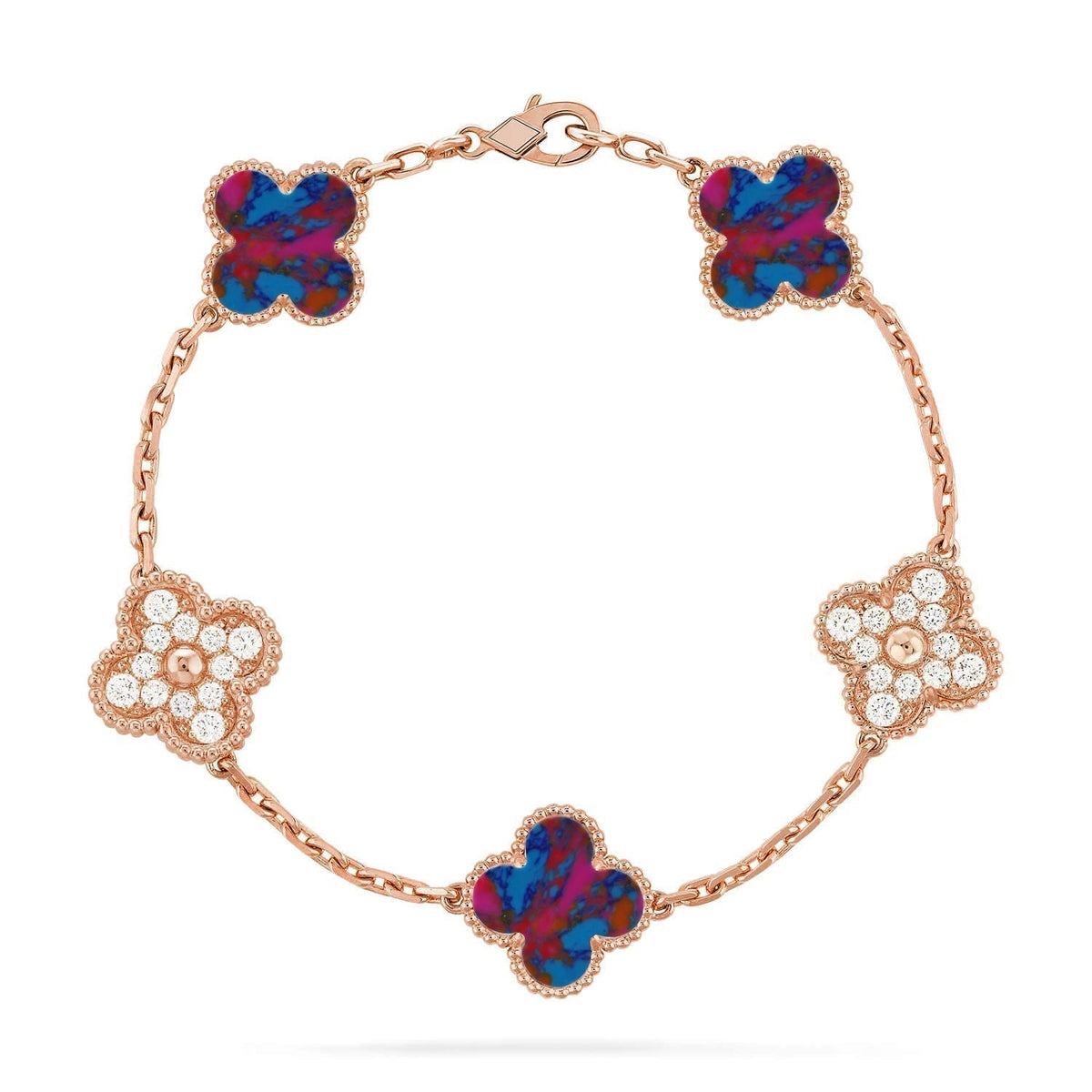 [Spark]CLOVER 5 MOTIF COLOR GEMSTONES BRACELET COLLECTION