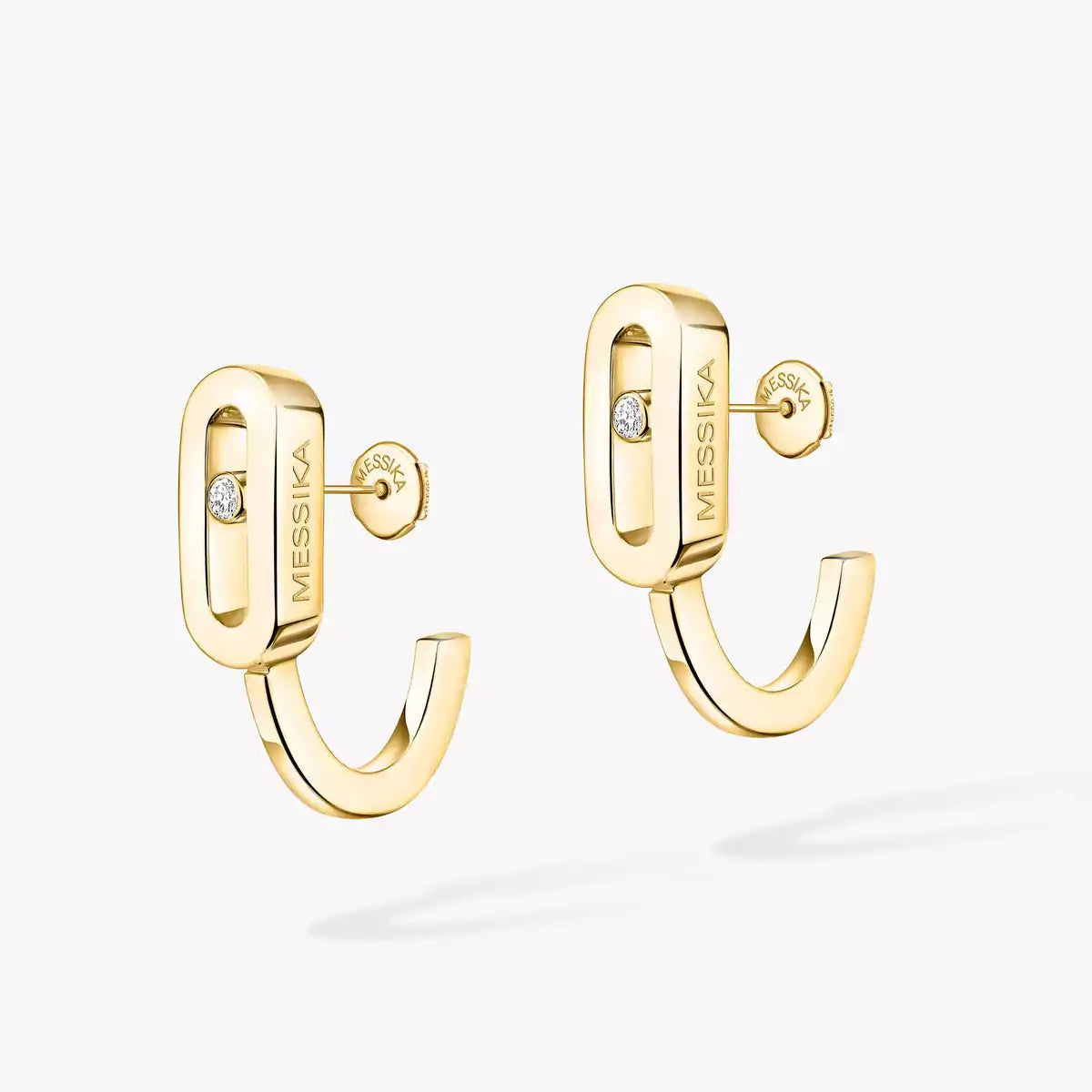 [Spark]Diamond Mini Hoop Earrings Move Classique