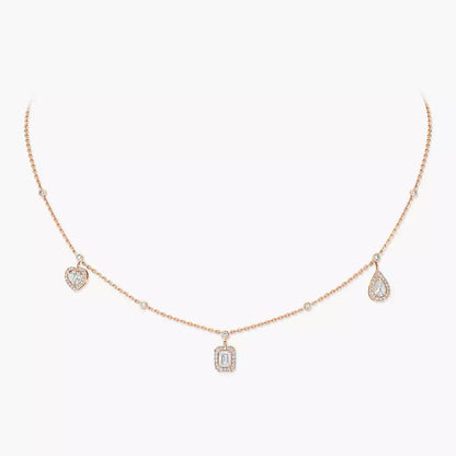 [Spark]My Twin Diamond Necklace in Silver
