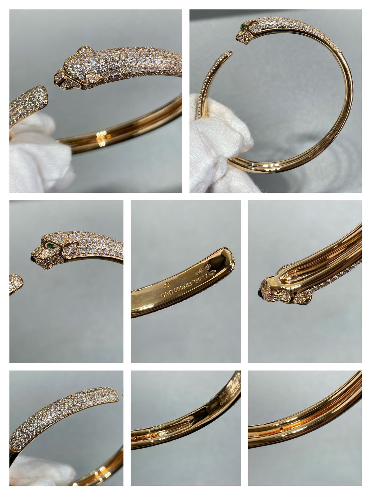 [Spark]PANTHERE FULL DIAMOND OPEN BRACELET